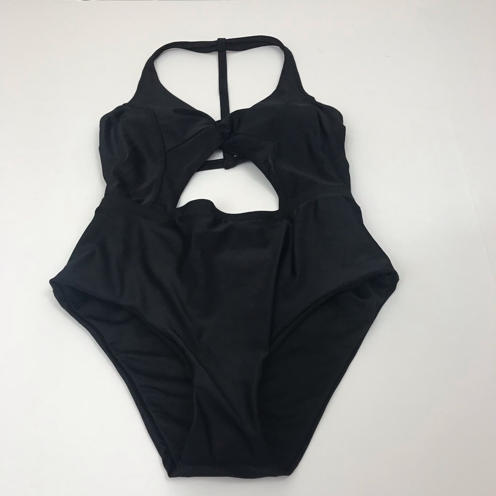 Rebecca Virtue Black one piece cut out swim suit - Picture 5 of 8